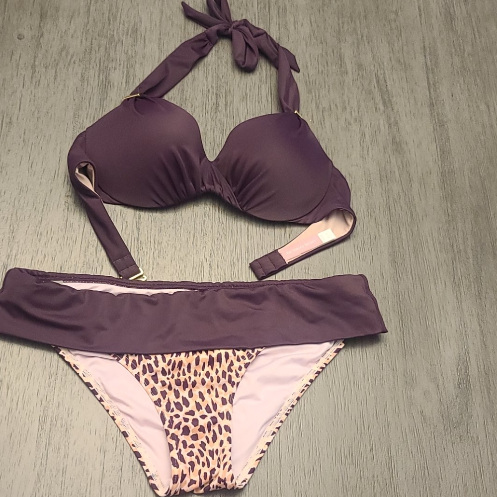 32B/Small Purple Victoria Secret Bikini Set